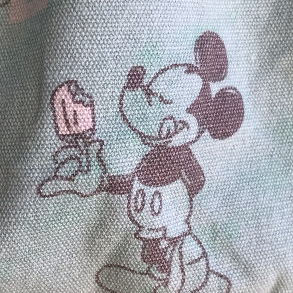 Disney Mickey Mouse Drawstring Backpack Aqua Blue… - image 6